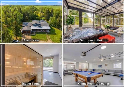 Airdrie House | Executive Acreage 3 King Beds Fireplace AC