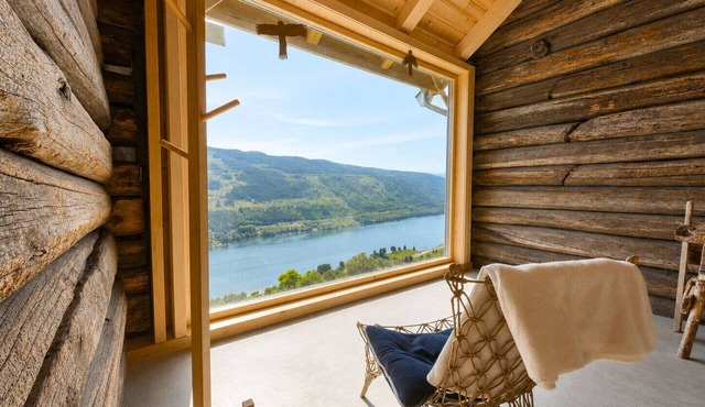 Architect designed sleeping box in barn