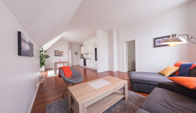 Central modern penthouse apt w / parking incl.